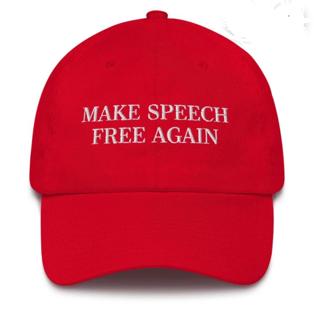 Patriotic Red Ball 🧢 Cap with Curved Bill & Adjustable Strap; New!